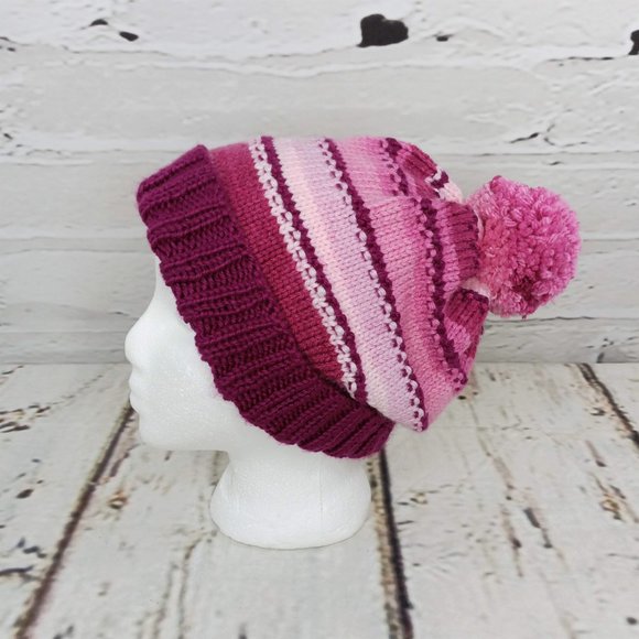 Duncan Street Designs Textured Lizette Hand Knit Beanie Hat - Picture 4 of 7